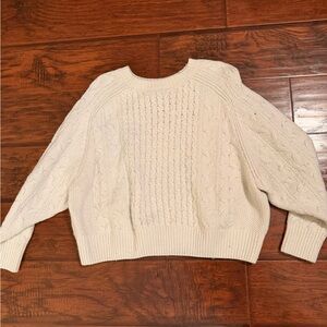 Universal Thread Cream Cable Crewneck Sweater